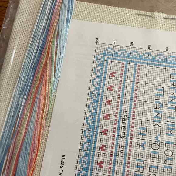 Bless This Child Vintage Counted Cross Stitch Kit by Sunset - embroidery kit - Picture 7 of 8